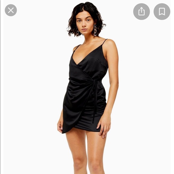 mini slip dress black